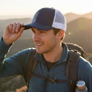 Turtle Fur Trucker Hat Simple and Clean Topography Design